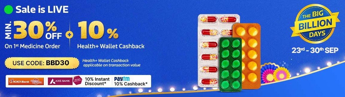 Flipkart Health Plus Get 30 Off On Your Next 3 Medicine Orders